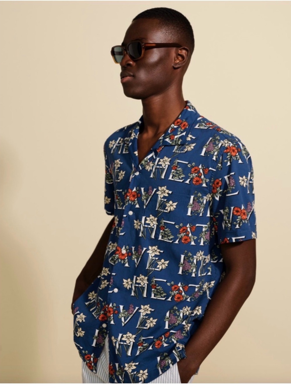 J. Crew Men’s Short Sleeve Hawaiian Button Down Shirt, Size Small